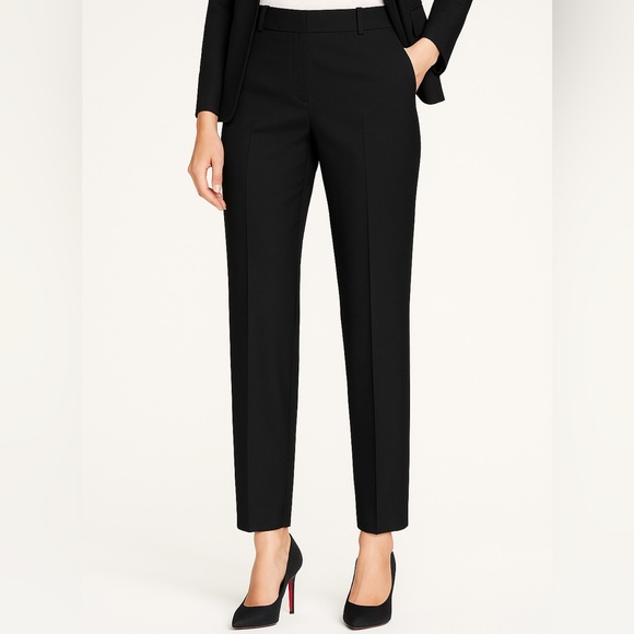 Armani Collezioni Black Straight Leg Pants Tailored Fit - Picture 1 of 5